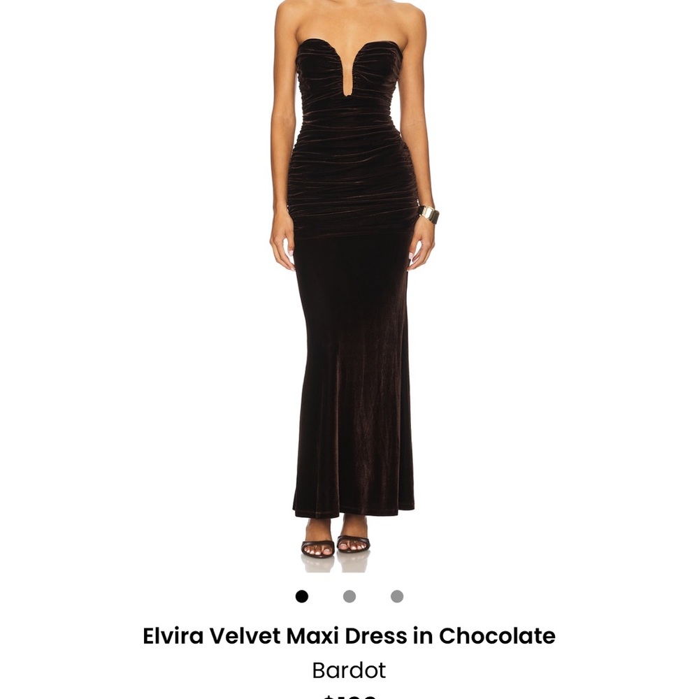 Bardot Black Velvet Maxi Dress